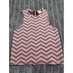 Anthropologie Postage Stamp Retro Crewneck Sleeveless Tank  Geometric NWOT Sz S
